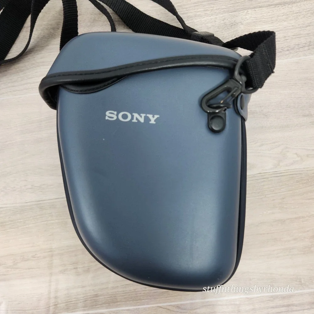 Sony LCM-F505 Semi-Soft Camera Carrying Case W/ Lanyard ~ Navy Blue ~ No Camera